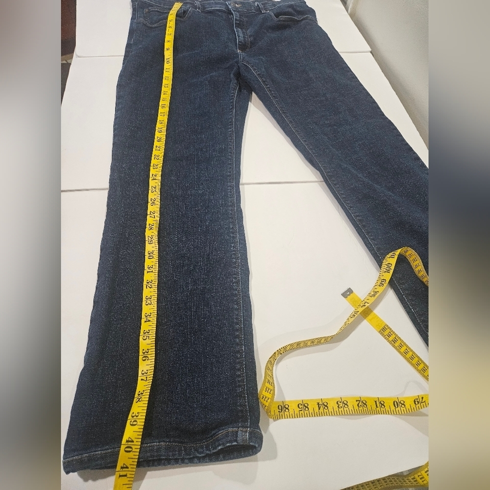 Mott & Bow- Women's 40X32 Dark Blue Flare Jeans Straw_Woos_Stan - Picture 4 of 10